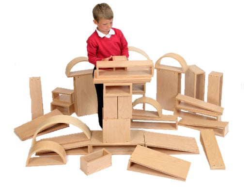 Childrens large sale wooden building blocks