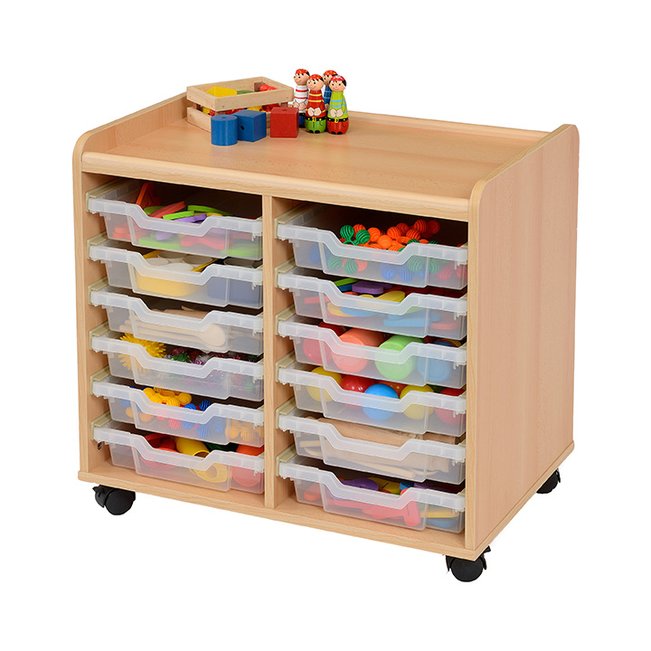 Shallow plastic storage trays on sale